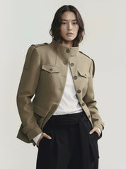 Florence | Structured Button-Up Cotton Jacket