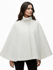Willow | Textured Wool Cape Jacket