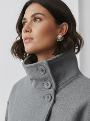 Martha | High-Neck Buttoned Jacket