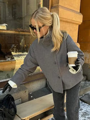 Martha | High-Neck Buttoned Jacket