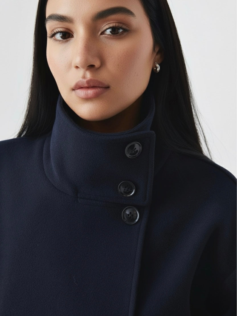 Martha | High-Neck Buttoned Jacket