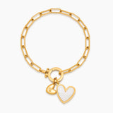 Sylvie Initial Heart Link Bracelet