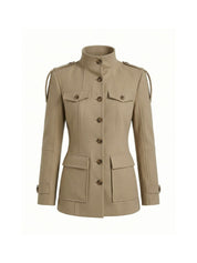 Florence | Strukturierte Baumwolljacke mit Knopfleiste