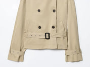 Emilia | High-Collar Belted Trench Jacket