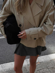 Ada | Short Double-Breasted Trench Jacket