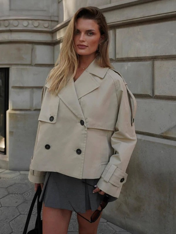 Ada | Short Double-Breasted Trench Jacket