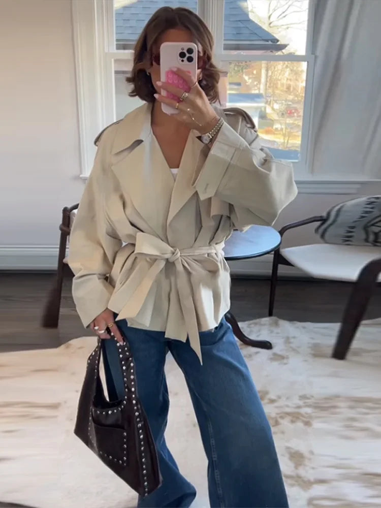 Harper | Belted Oversized Trench Jacket