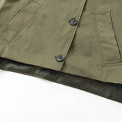 Meadow | Short Khaki Buttoned Jacket