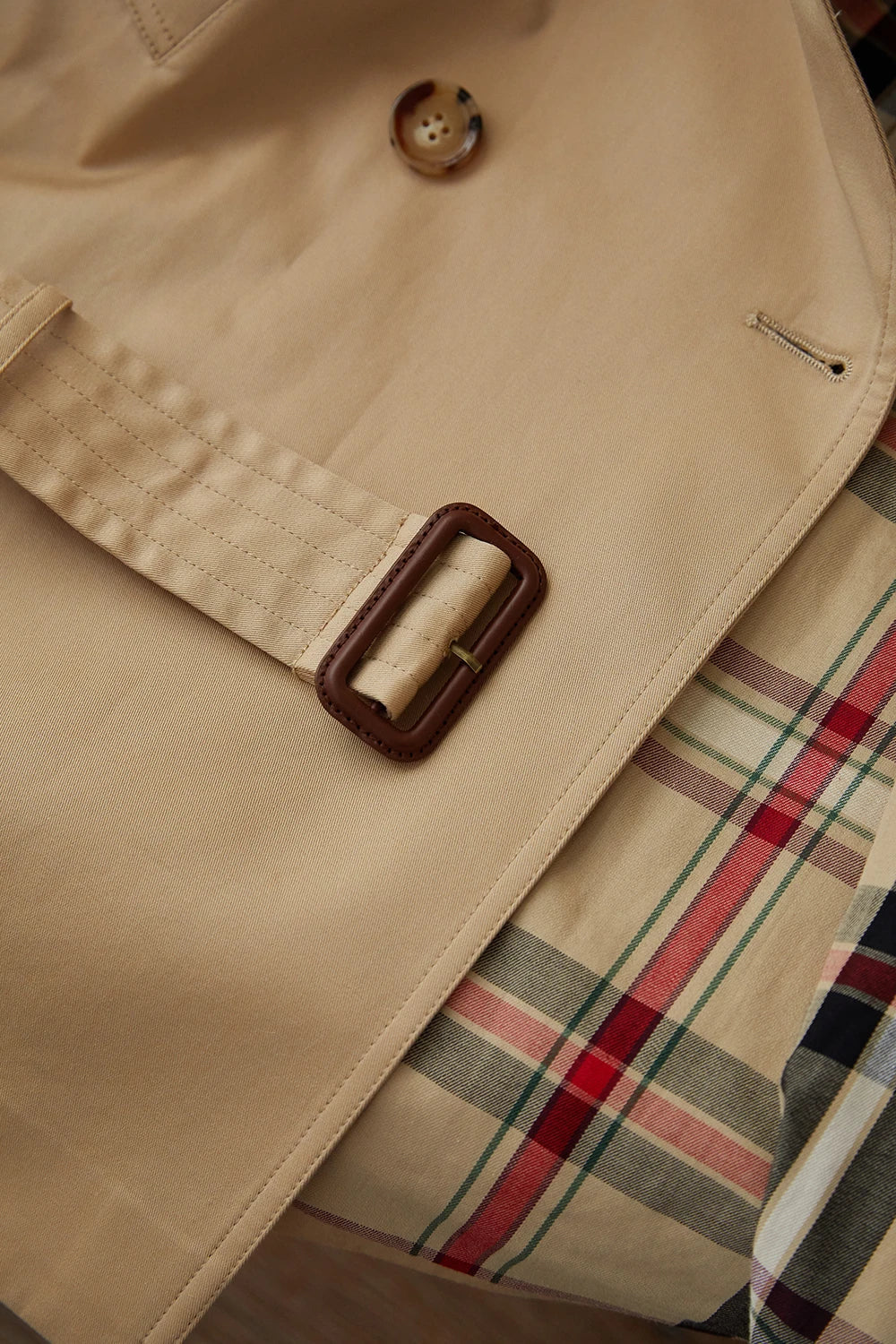 Letifen | Double-Breasted Belted Trench Coat