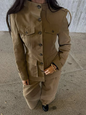 Florence | Structured Button-Up Cotton Jacket