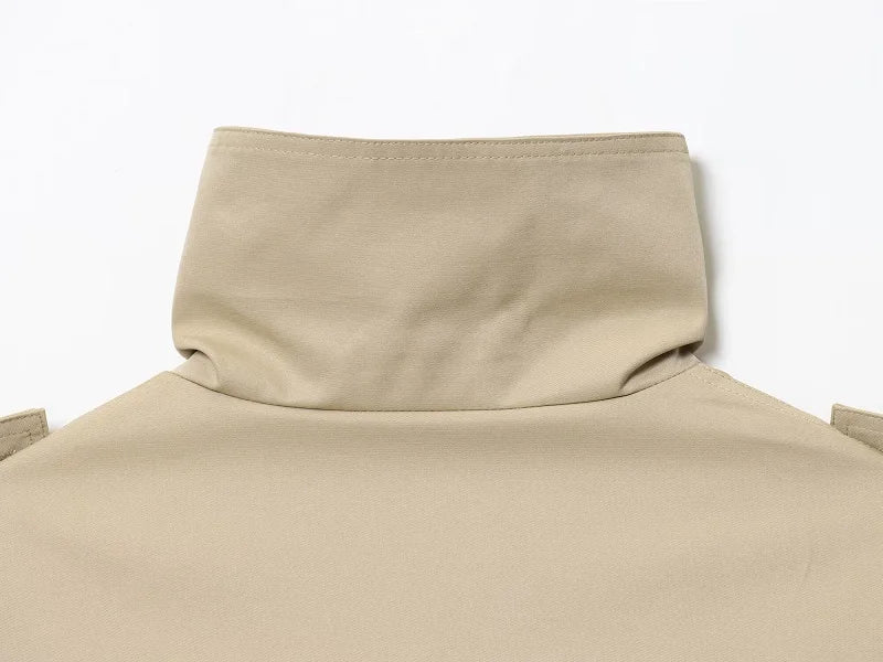 Emilia | High-Collar Belted Trench Jacket