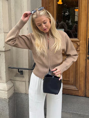 Judy | Women's Zip-Up Knit Cardigan