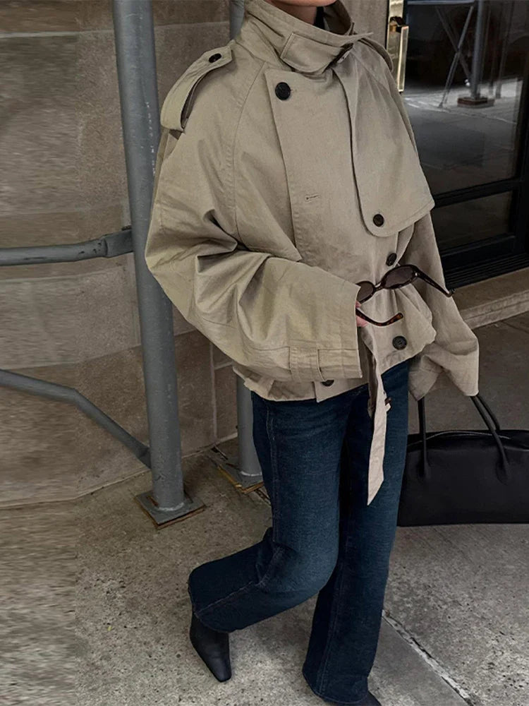 Alice | Oversized High-Neck Trench Jacket