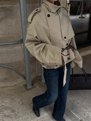 Alice | Oversized High-Neck Trench Jacket