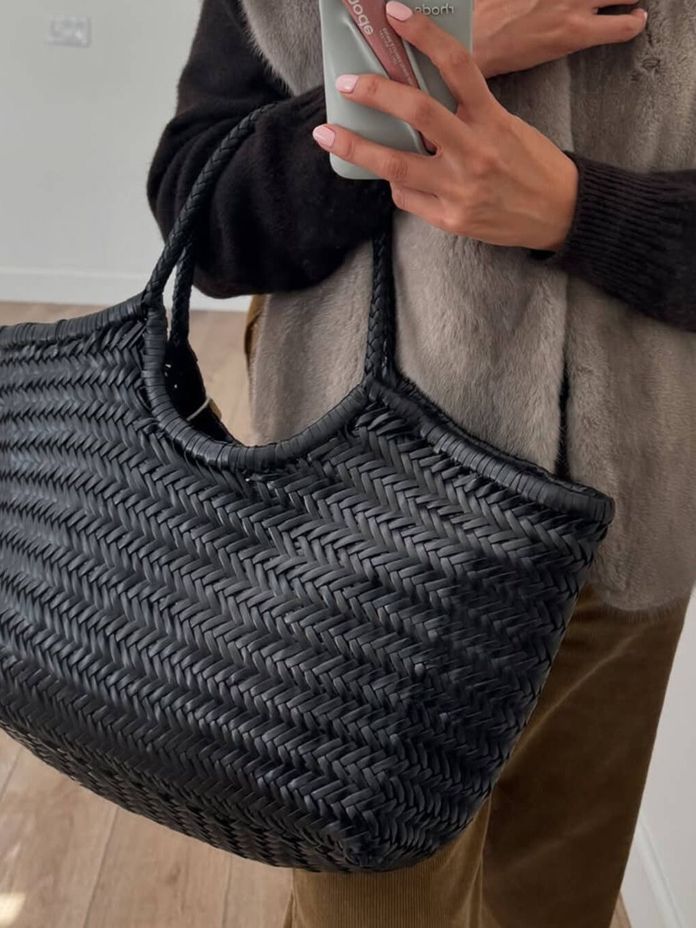 Aprile | Borsa tote oversize intrecciata