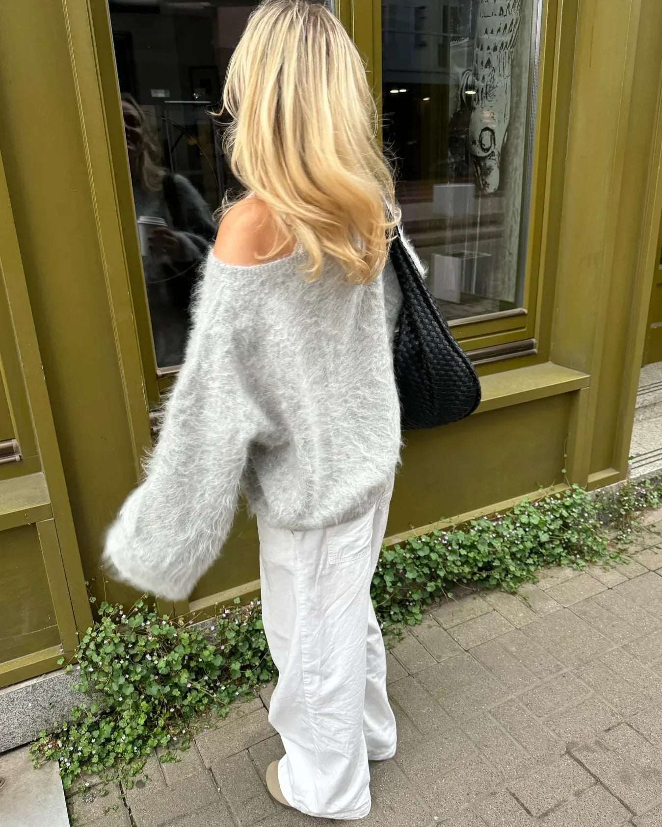 Maglione in maglia morbida Riley - Grigio