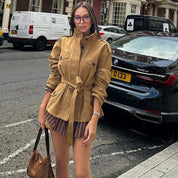 Freya | Belted Cotton Utility Trench