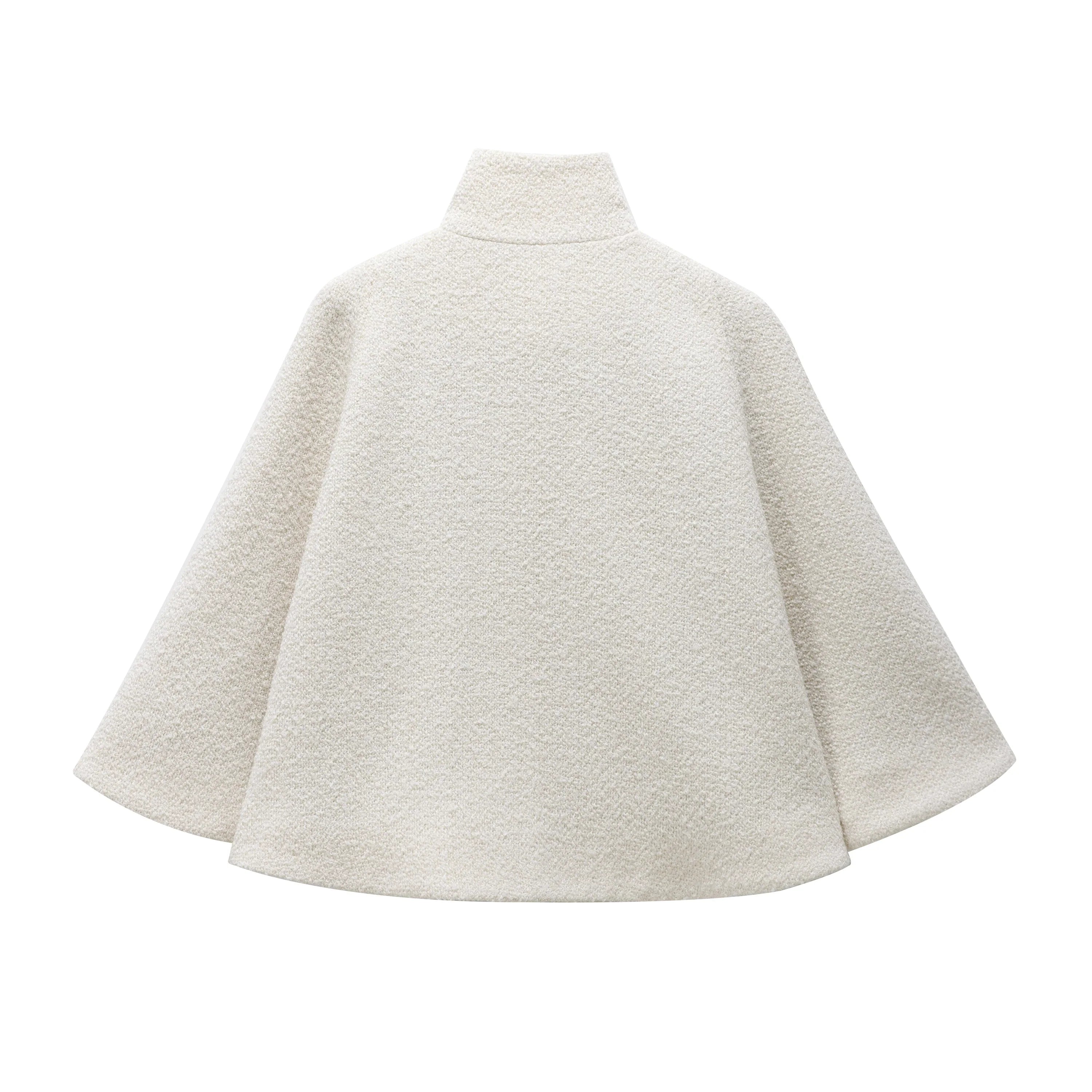 Willow | Textured Wool Cape Jacket