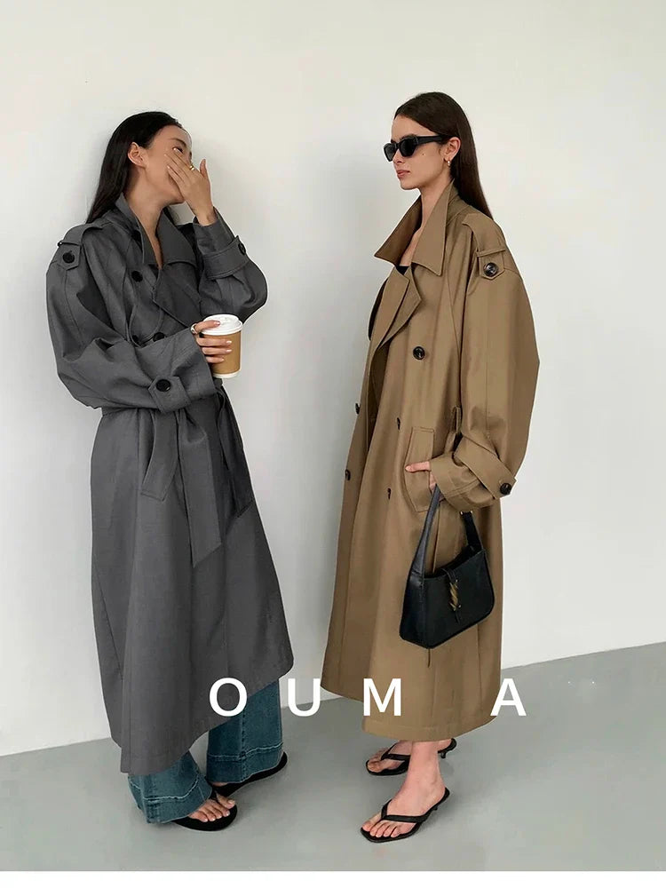Myla | Classic Double-Breasted Trench Coat