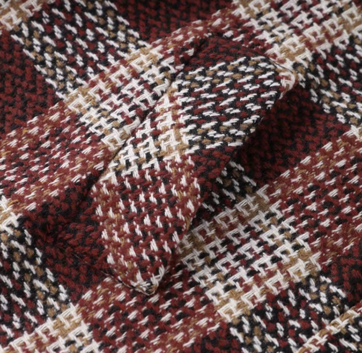 Rose | Checked Wool Double-Breasted Coat