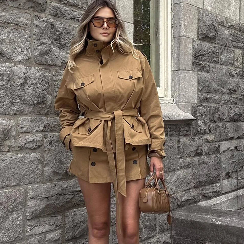 Freya | Belted Cotton Utility Trench