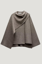 Iris | Cowl Neck Cape Coat for Women