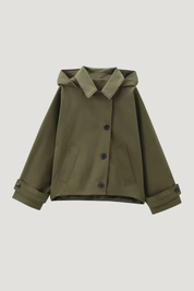 Meadow | Short Khaki Buttoned Jacket