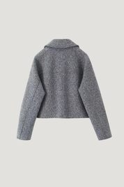 Sophie | Grey Wool Blend Cropped Jacket