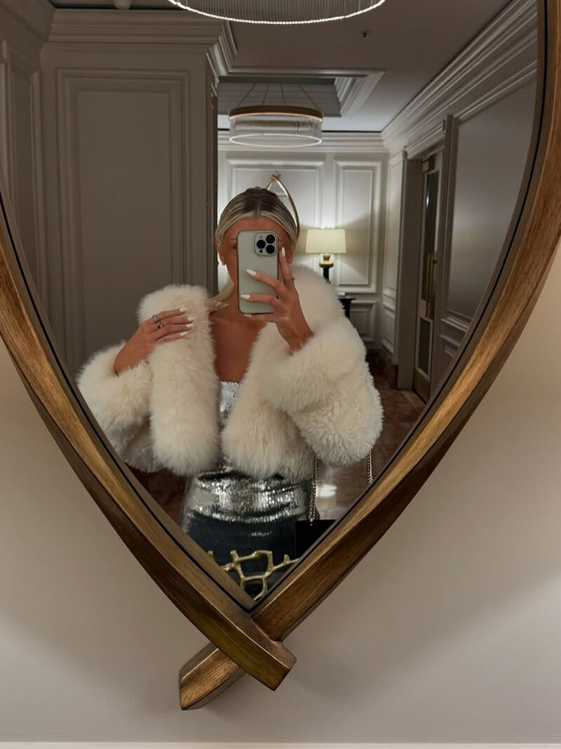 Athena | Cappotto con cappuccio in pelliccia sintetica