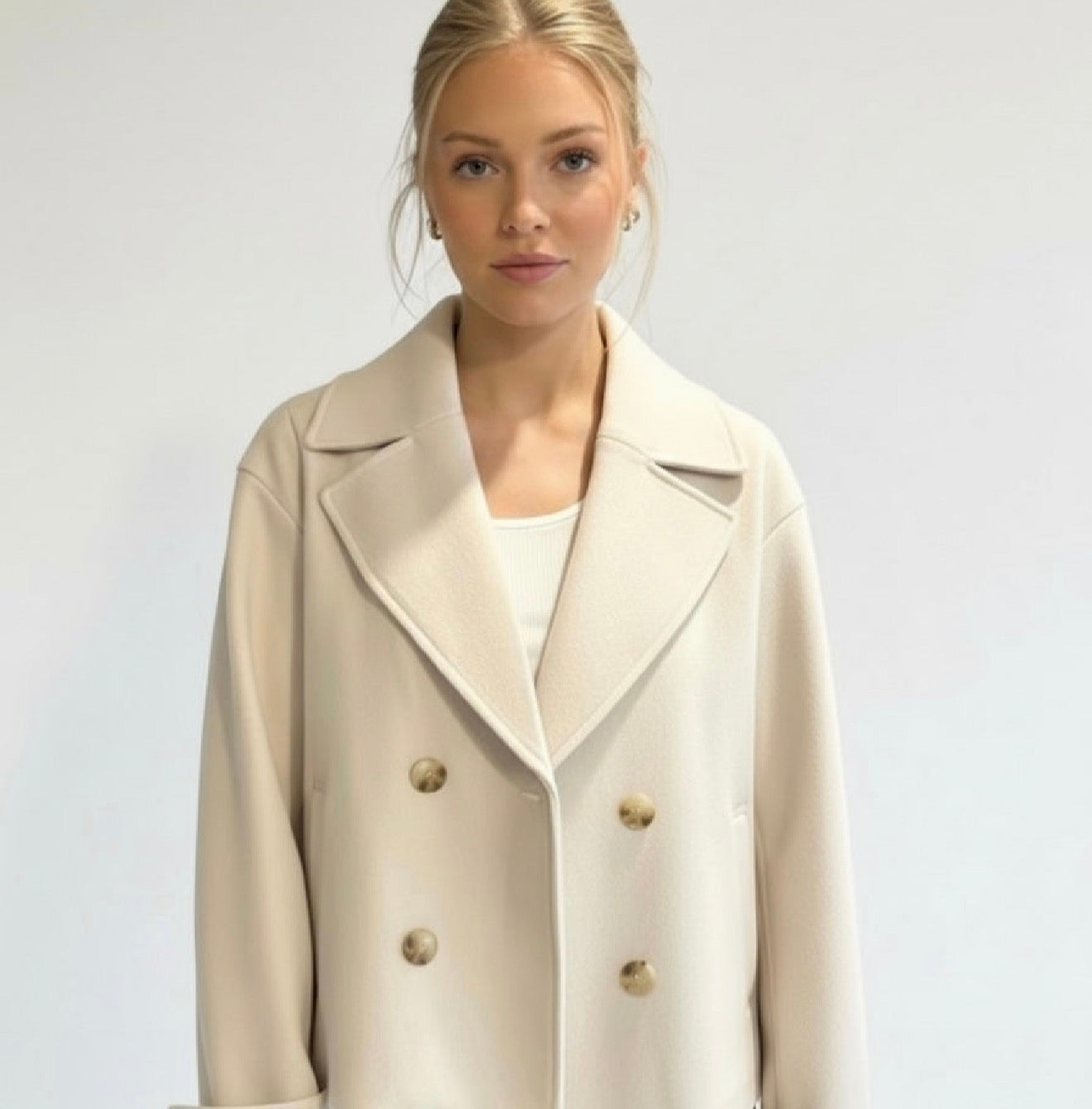 Blend Double-Breasted Trench Coat | Maya