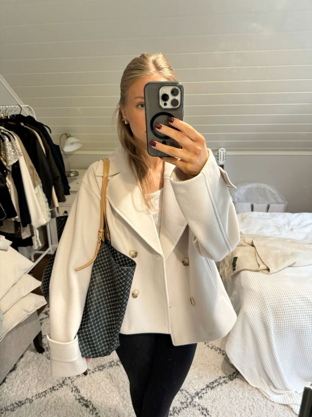 Blend Double-Breasted Trench Coat | Maya
