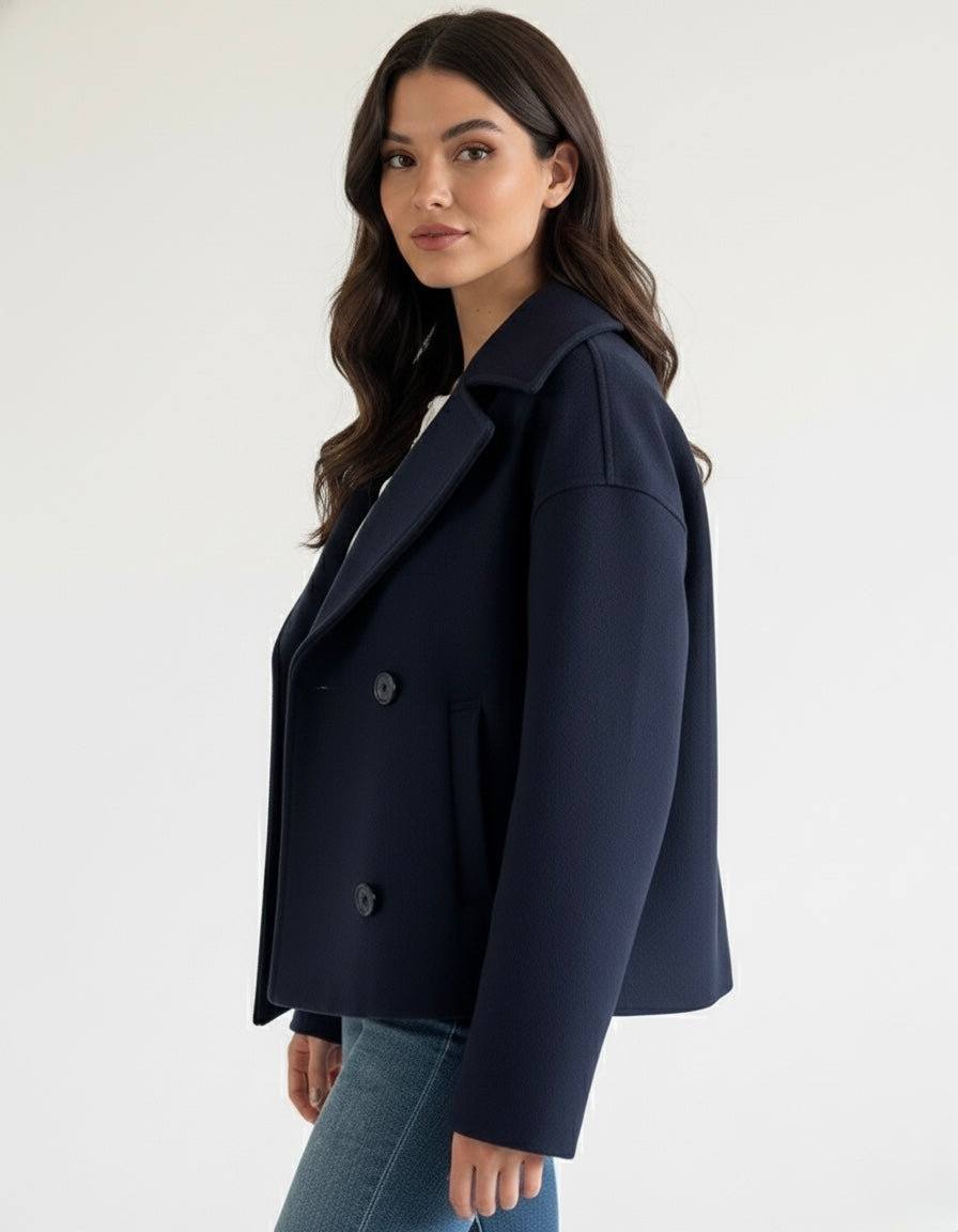 Blend Double-Breasted Trench Coat | Maya