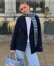 Blend Double-Breasted Trench Coat | Maya