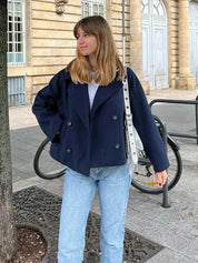 Blend Double-Breasted Trench Coat | Maya