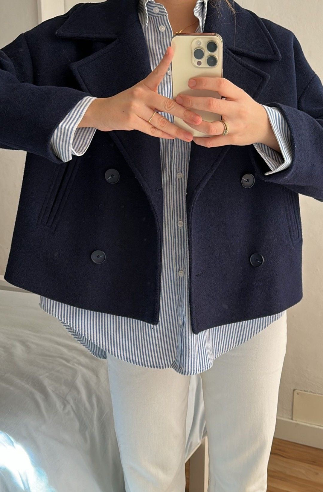 Blend Double-Breasted Trench Coat | Maya