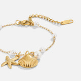 Caroline Shell Charm Bracelet