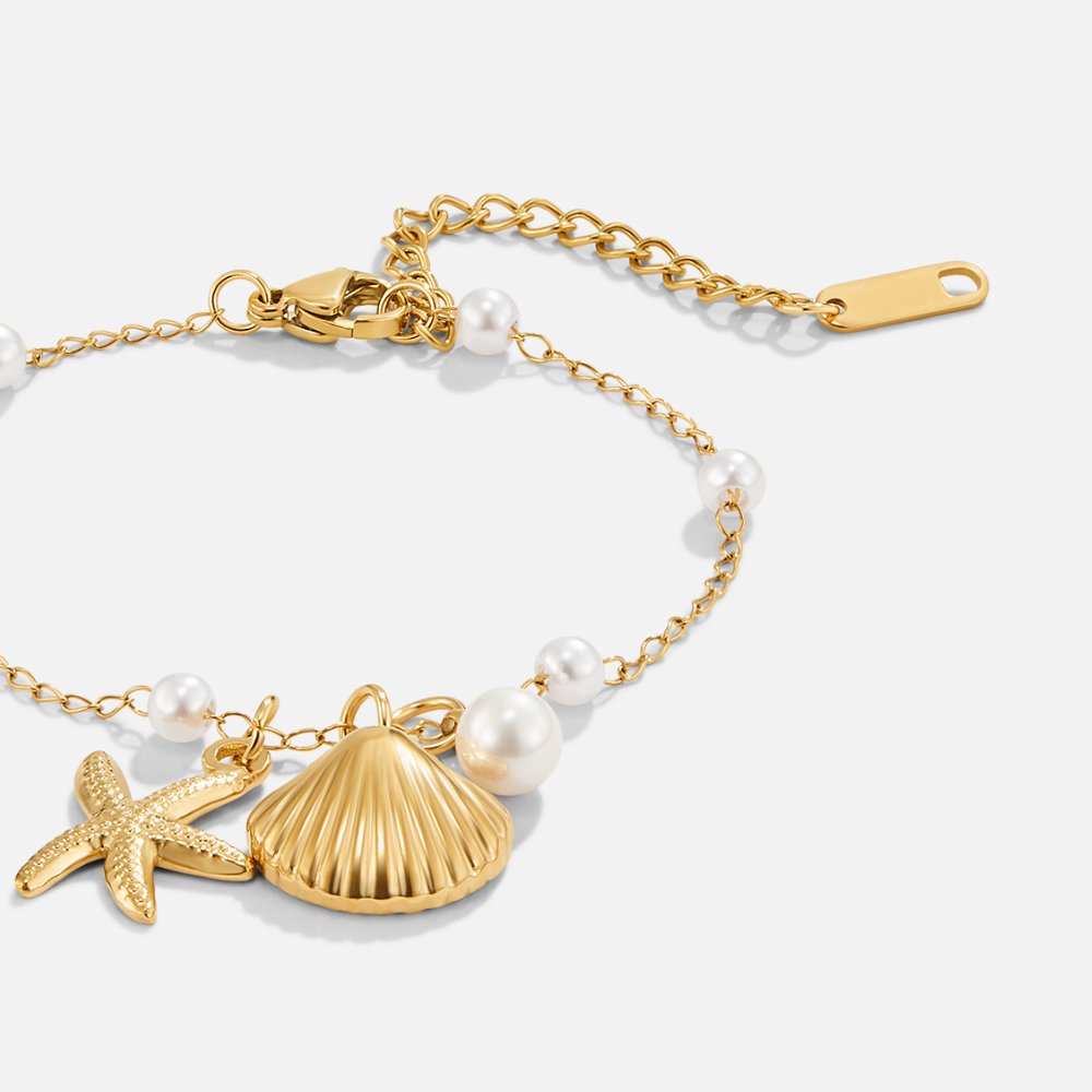 Caroline Shell Charm Bracelet