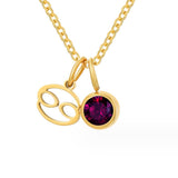 Violet Zodiac Birthstone Necklace — product photograph 6