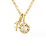 Violet Zodiac Birthstone Necklace — product photograph 11