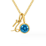 Violet Zodiac Birthstone Necklace — product photograph 12