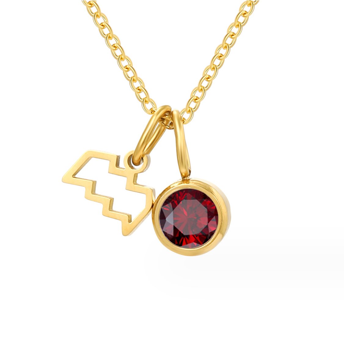 Violet Zodiac Birthstone Necklace — product photograph 2