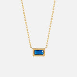 Ruby Baguette Birthstone Necklace — product photograph 12