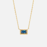 Ruby Baguette Birthstone Necklace — product photograph 9