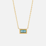 Ruby Baguette Birthstone Necklace — product photograph 3
