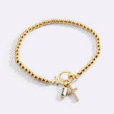 Mabel Cross Birthstone Bracelet — product photograph 4
