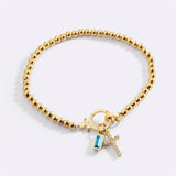 Mabel Cross Birthstone Bracelet — product photograph 12