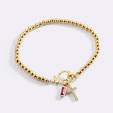 Mabel Cross Birthstone Bracelet — product photograph 10