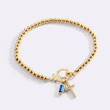 Mabel Cross Birthstone Bracelet — product photograph 9