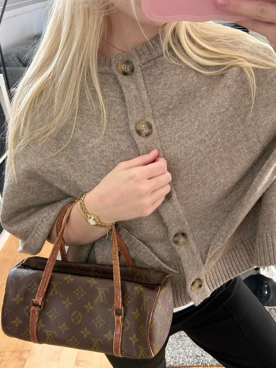 Blake | Wool-Blend Button-Up Cape Sweater