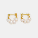 Tessa Pearl-Style Hoop Earrings